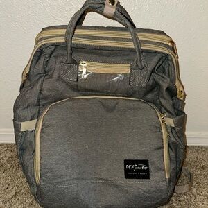 Gray diaper bag
